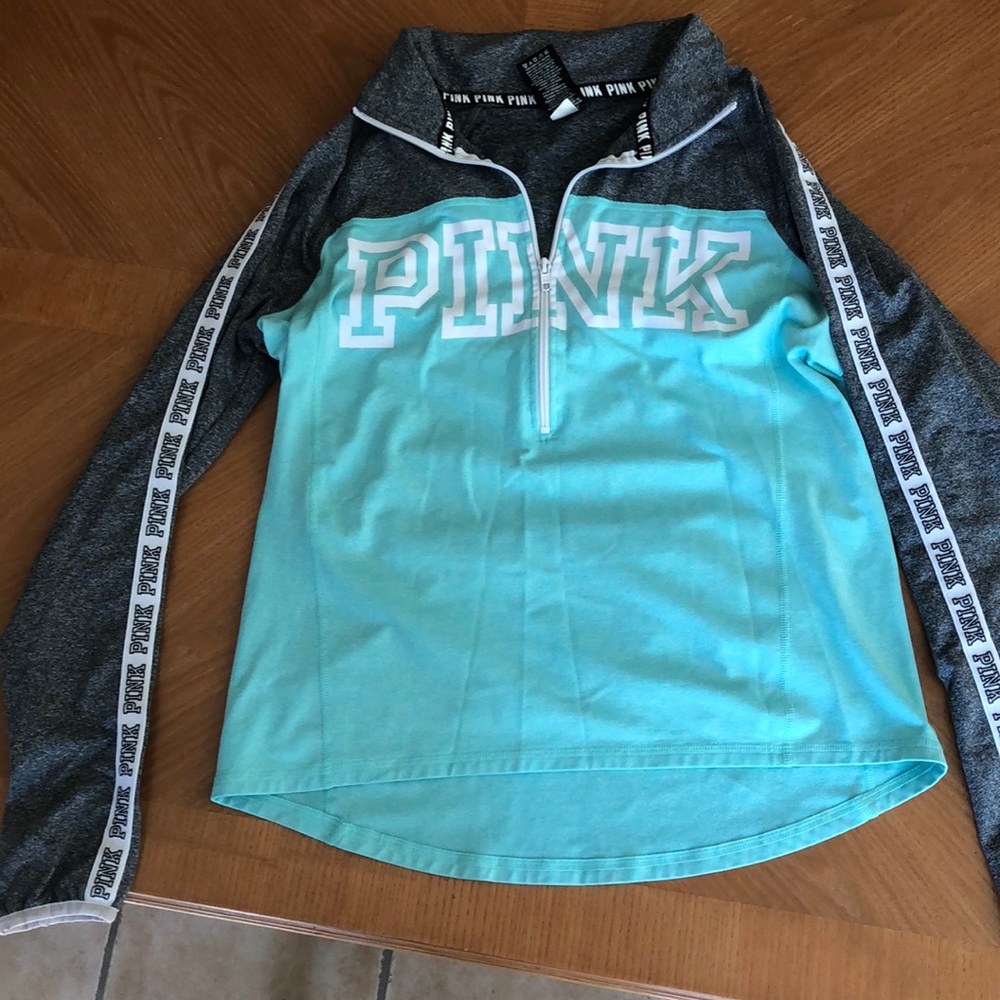 Pink quarter zip sports pullover